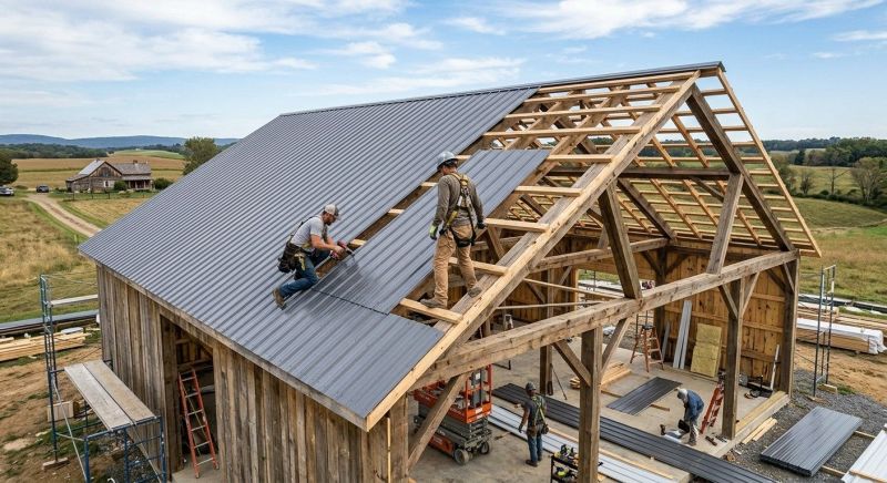 Barn Roof Construction in Walton County, GA