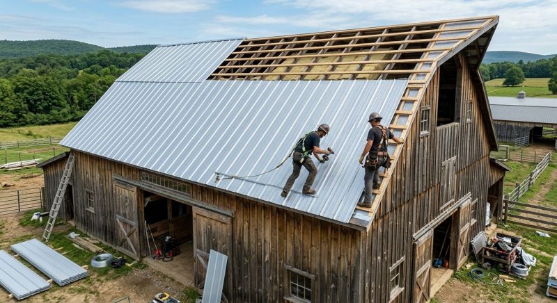 Barn Roof Construction in Walton County, GA