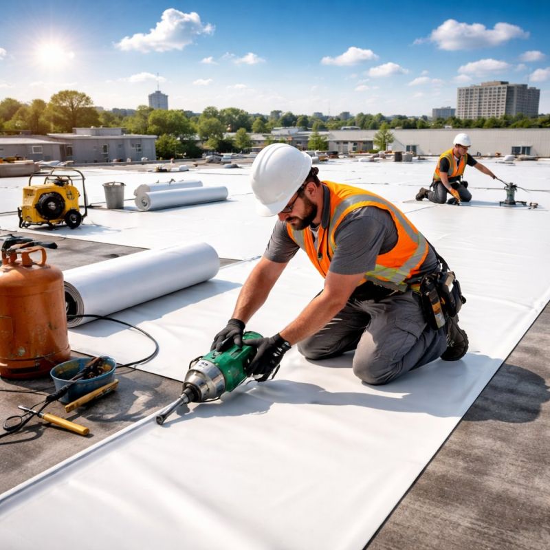 Single Ply Roof Installation in Loganville, GA