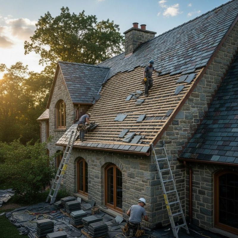 Slate Roof Replacement in Suwanee, GA